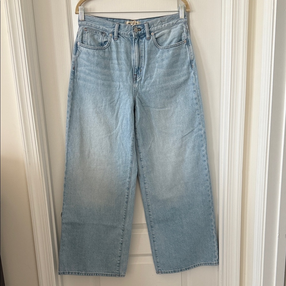 MADEWELL Light Wash Superwide Leg Jeans Size 28